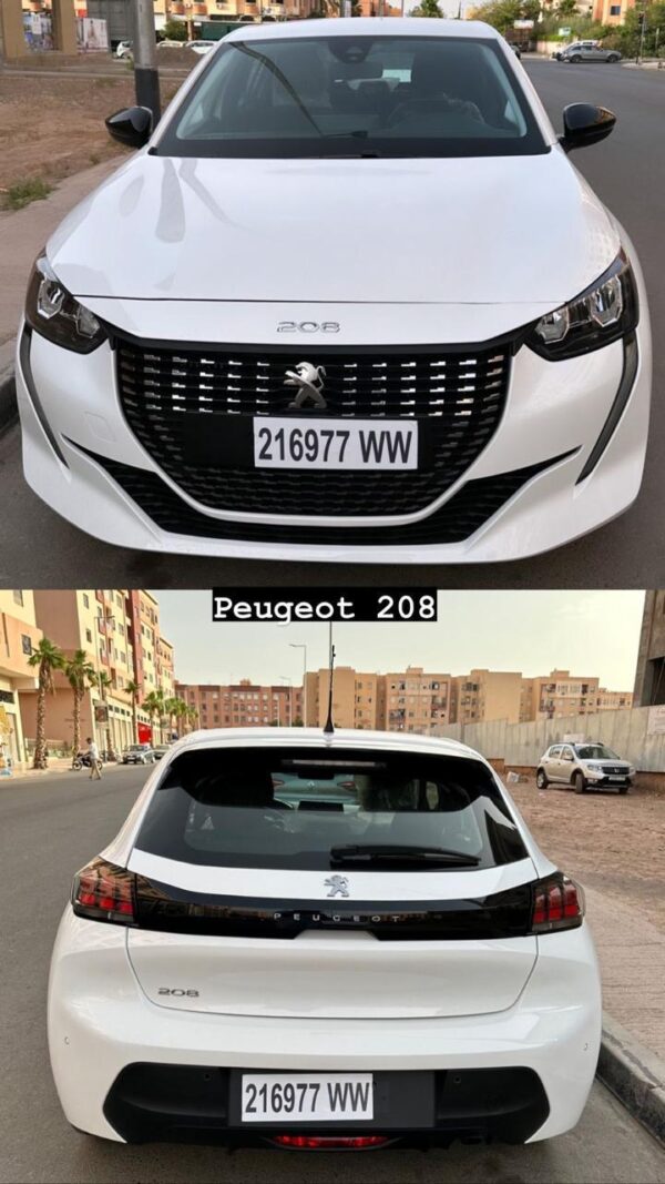 a white car with black grill